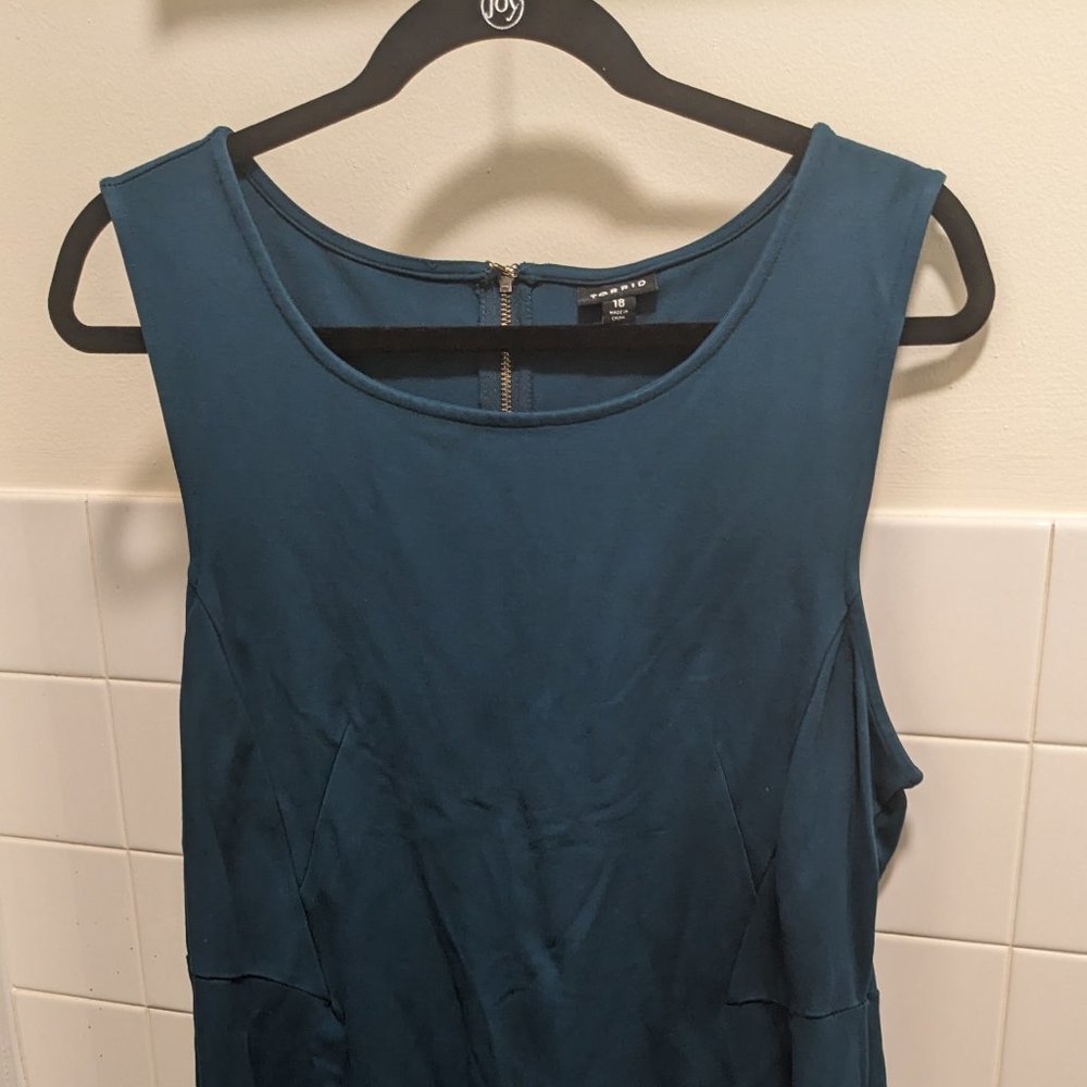 Torrid teal A-line dress